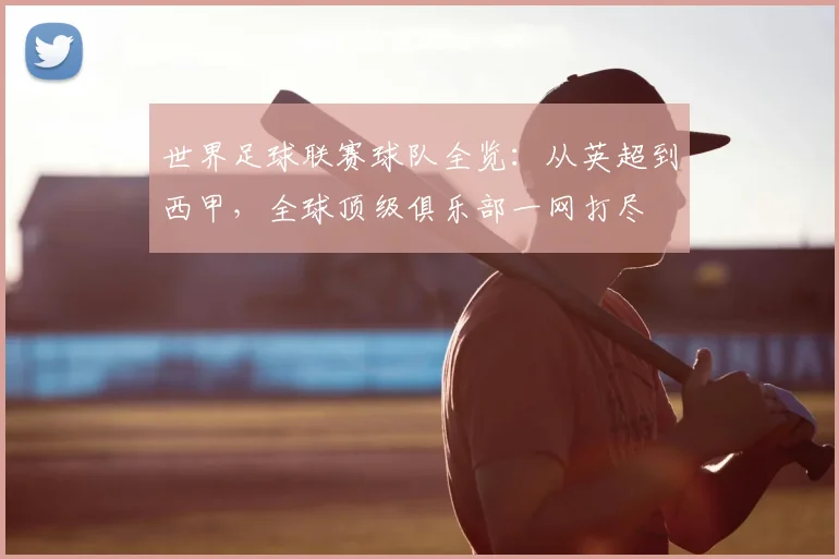 世界足球联赛球队全览:从英超到西甲,全球顶级俱乐部一网打尽